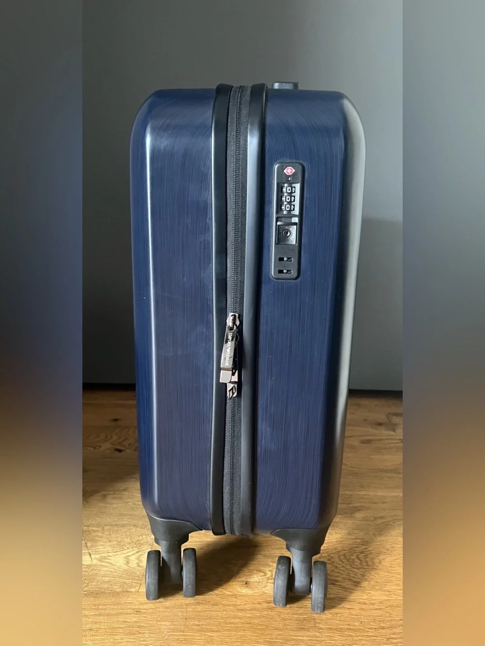 Emporio Armani Navy Hard-Shell Carry-On Spinner